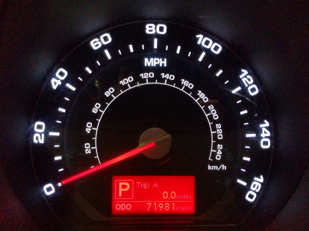 2012 Kia Sportage - Odometer Close Up