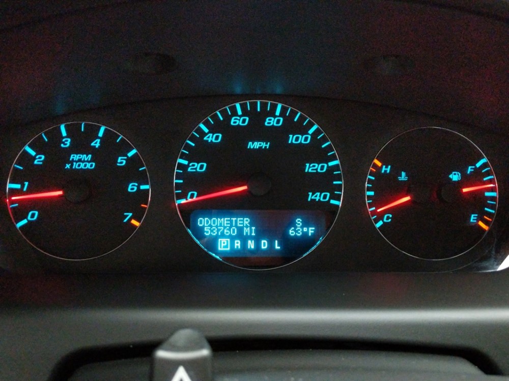 2013 Chevrolet Impala - Odometer Close Up