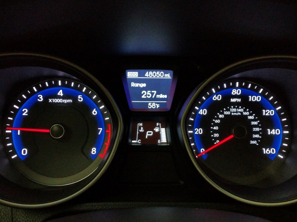 2017 Hyundai Elantra - Odometer Close Up