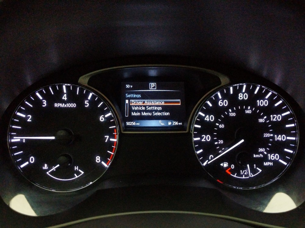 2017 Nissan Altima - Odometer Close Up