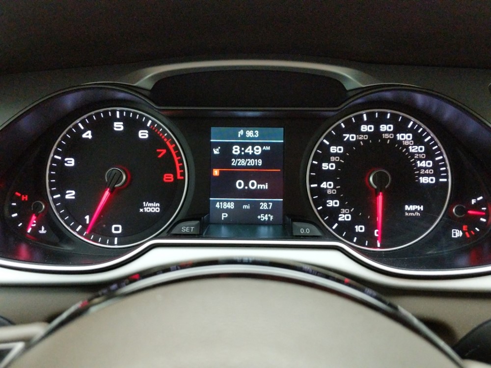 2016 Audi A4 - Odometer Close Up
