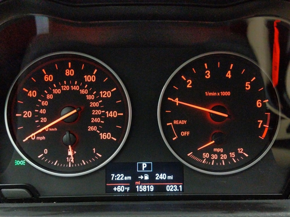 2016 BMW X1 - Odometer Close Up