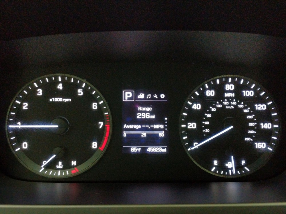 2017 Hyundai Sonata - Odometer Close Up