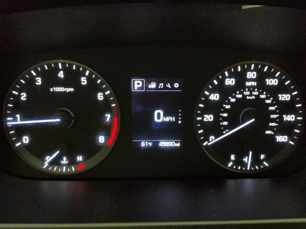 2017 Hyundai Sonata - Odometer Close Up