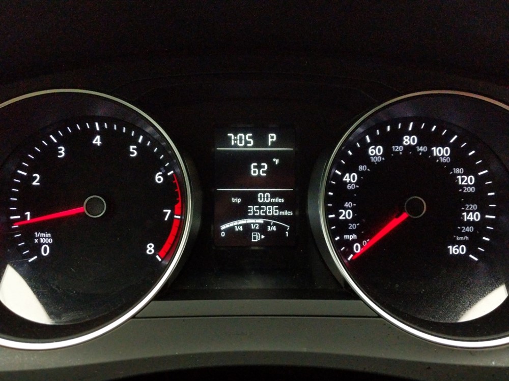 2016 Volkswagen Jetta - Odometer Close Up