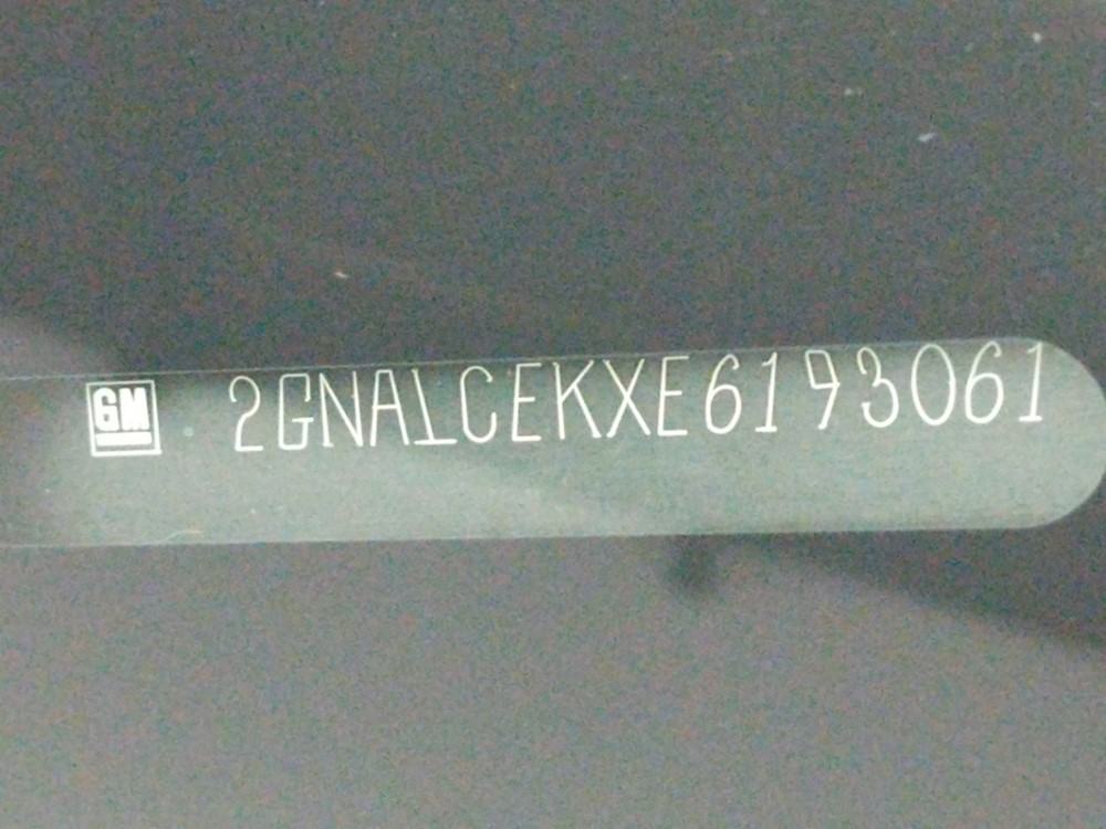 2014 Chevrolet Equinox - VIN Plate