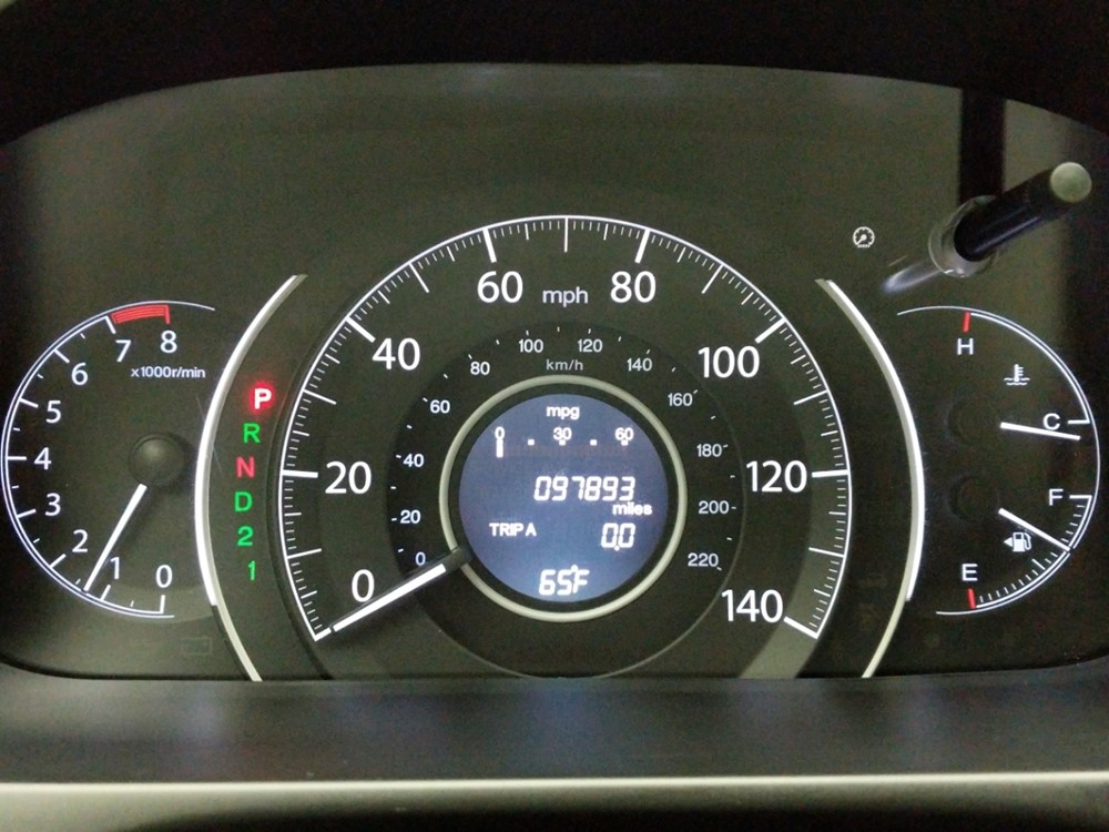 2013 Honda CR-V - Odometer Close Up