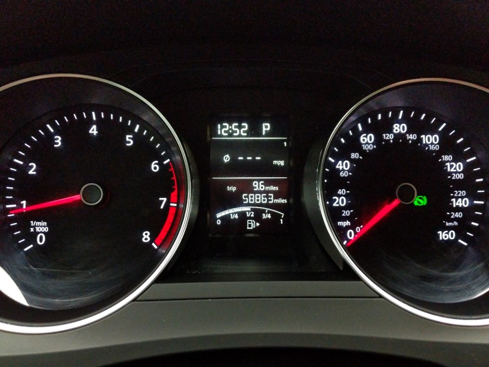 2016 Volkswagen Jetta - Odometer Close Up