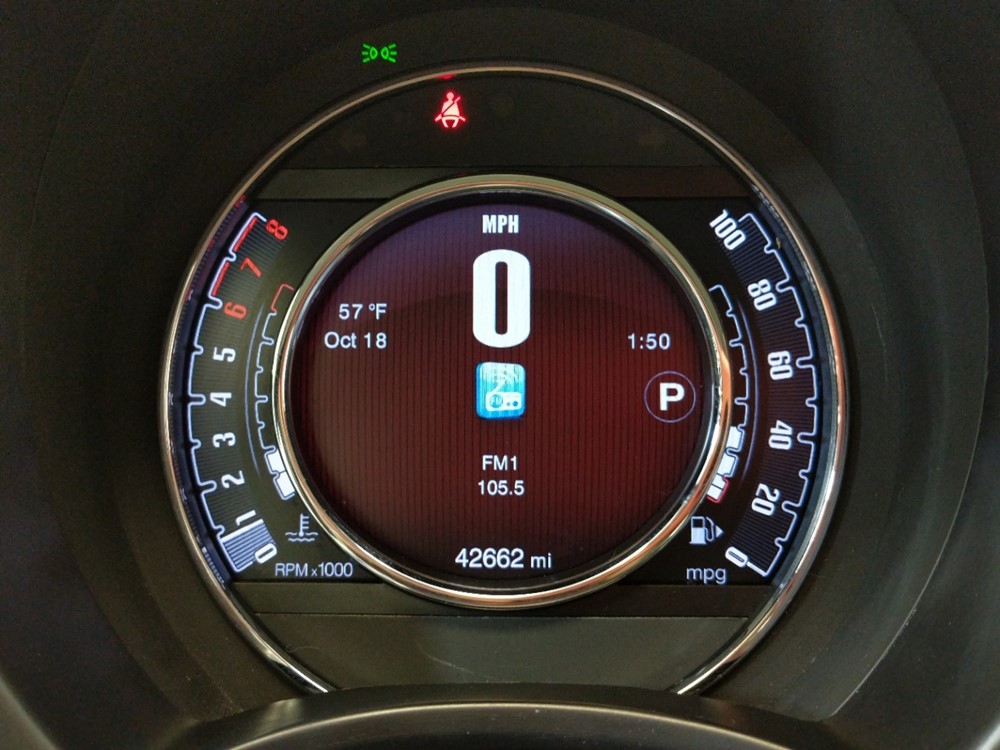 2016 FIAT 500 - Odometer Close Up