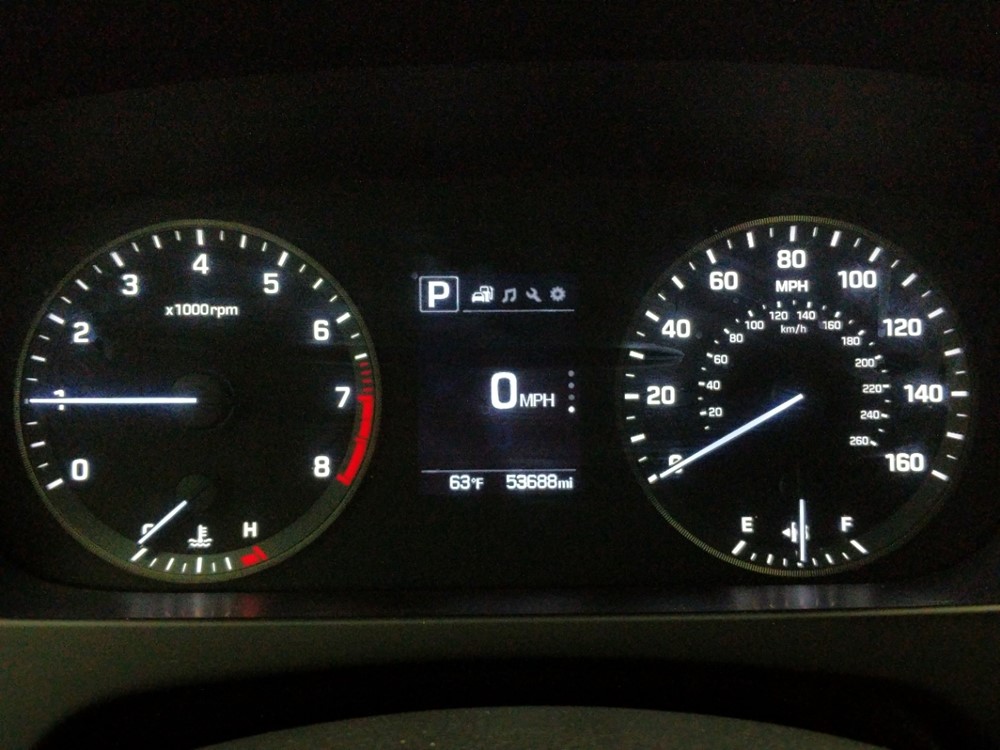 2017 Hyundai Sonata - Odometer Close Up