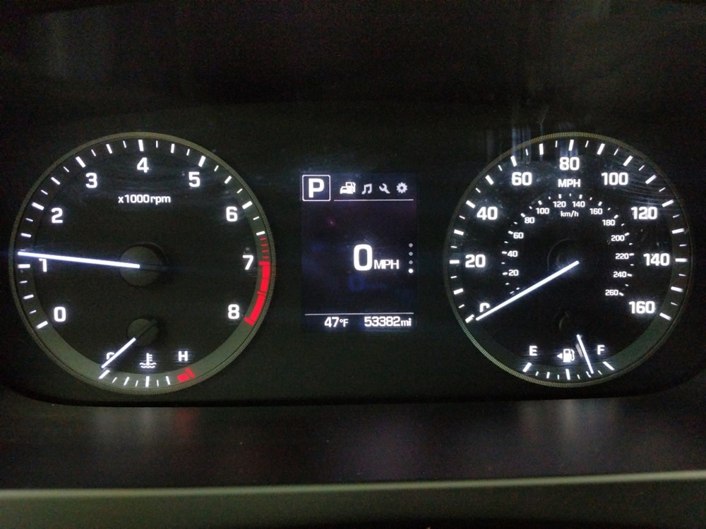 2017 Hyundai Sonata - Odometer Close Up