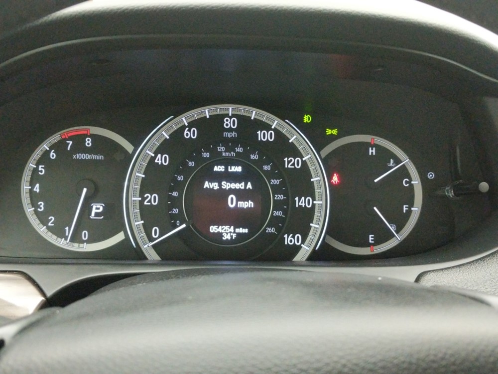 2016 Honda Accord - Odometer Close Up