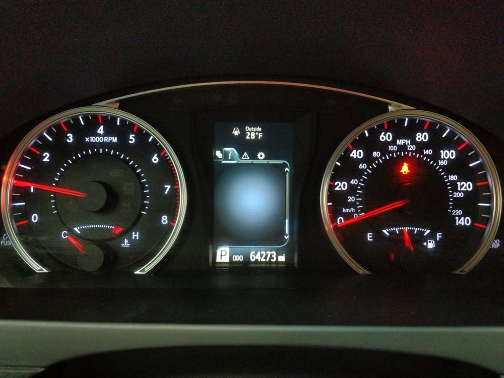 2016 Toyota Camry - Odometer Close Up